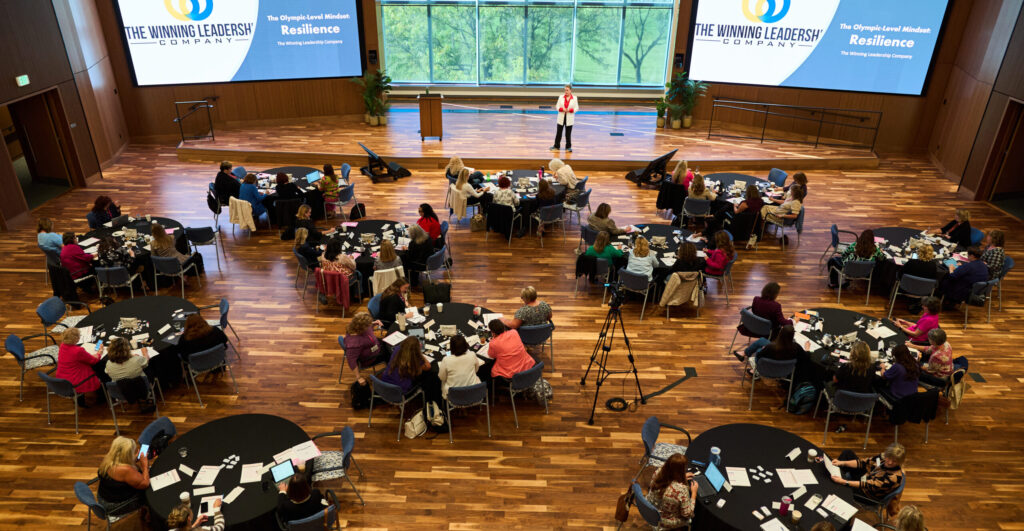 Sherry Winn leading a leadership workshop for executives